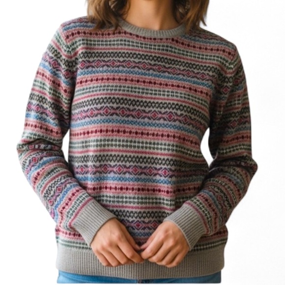 Old Navy Multicolor Sweater Fair isle Dad sweater crew neck  XL - Picture 1 of 9